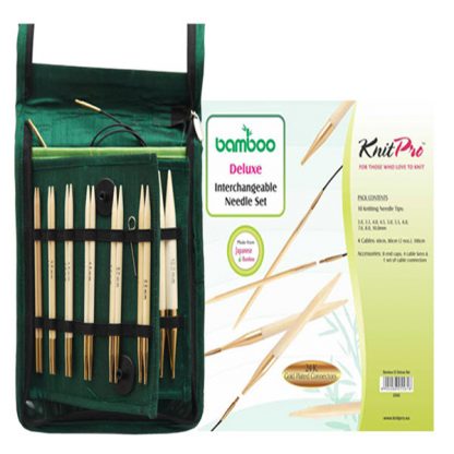 KNITPRO Bamboo Interchangeable Circular Needles Deluxe Set
