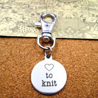 Love to Knit Charm Key Chain